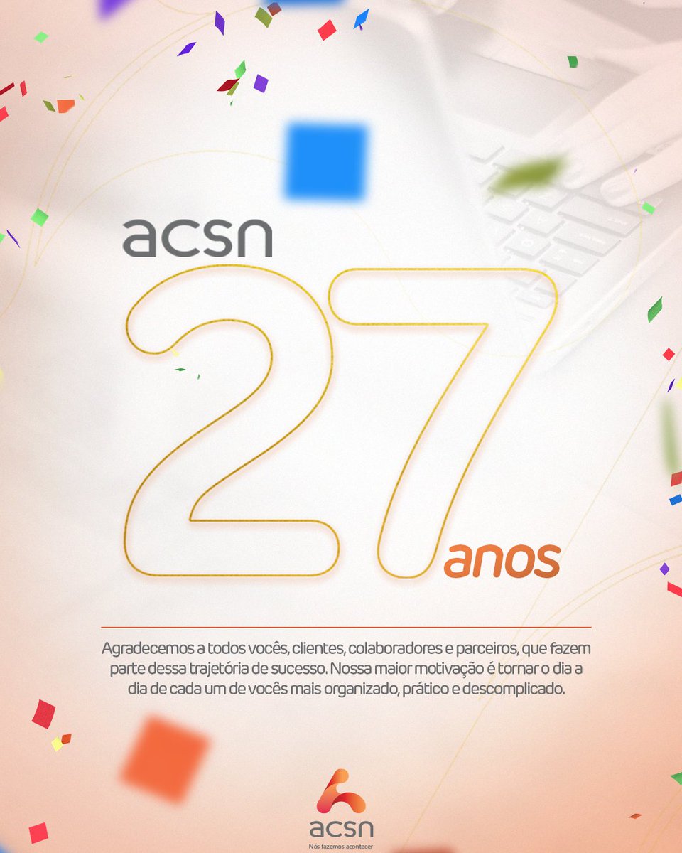 connect_acsn's tweet photo. Agradecemos a todos vocês, clientes, colaboradores e parceiros, que fazem parte dessa trajetória de sucesso. Nossa maior motivação é tornar o dia a dia de cada um de vocês mais organizado, prático e descomplicado.

#acsn https://t.co/AvvVBLhrOZ
