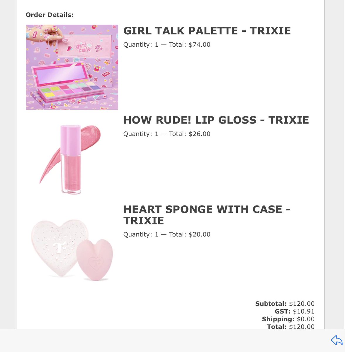 Bagged mine at 5 am… #girltalk #trixiecosmetics #trixiemattel