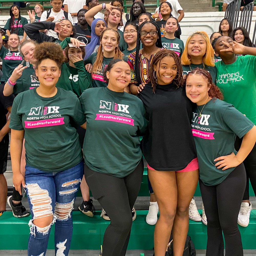 DMschools's tweet image. We love seeing Title IX t-shirts across the school district celebrating this important anniversary for women athletics. Want to get your own Title IX gear AND support a new athletic scholarship program? Visit our online store today: title9.anterastores.com/index.php  #LeadHerForward