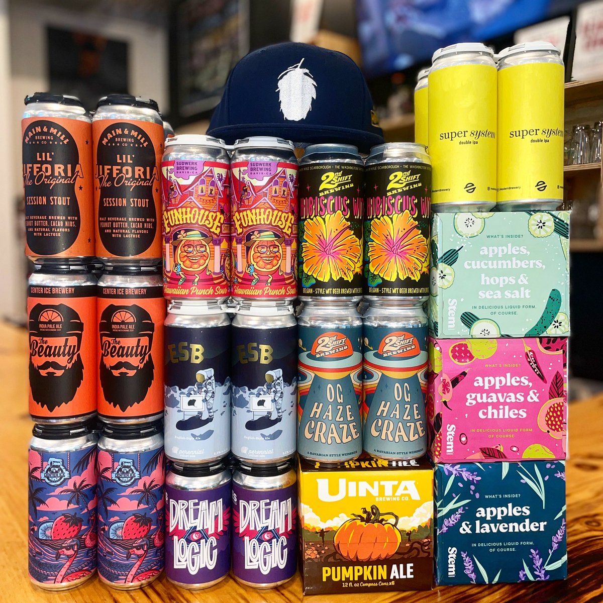 🚨🚨🚨 New arrivals in stock this Friday at Hop Shop 🚨🚨🚨 Goodies from local favorites <a href="/modernbrewery/">The Modern Brewery</a> @mainandmillbrew &amp; @centericebrew! Plus the new Navy Blue snapbacks to keep you fresh and fit! Stop in to check these and many more flavorful arrivals 🍻