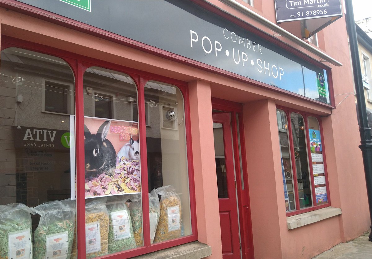 BridgetSalop's tweet photo. Huge thanks to Comber Chamber of Commerce and people of Comber for supporting our eco-friendly animal bedding social enterprise this week.  Felix the rabbit and guinea pigs looking for more cuddles tomorrow 🐰♥️ #lovelocalcomber https://t.co/s4XOnlGo5K