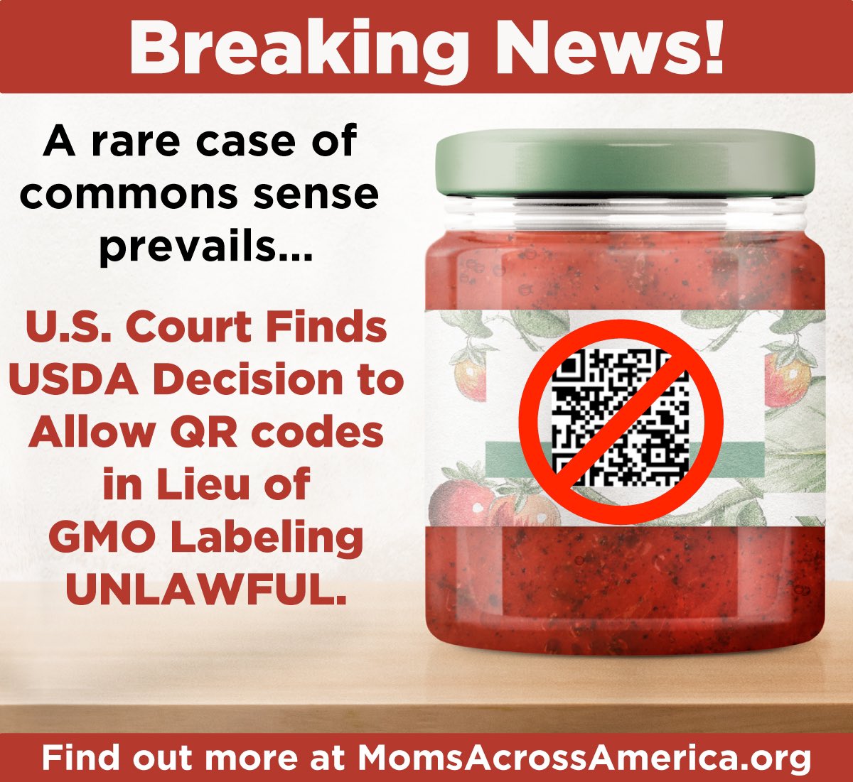 momsacross's tweet photo. BREAKING NEWS: The USDA must instead add additional disclosure options to those foods under USDA’s National Bioengineered Food Disclosure Standard. https://t.co/Qe7REcMATq #gmo #gmos #food #labelgmos #foodie #USDA #FoodFriday https://t.co/BSBMyQgeNl