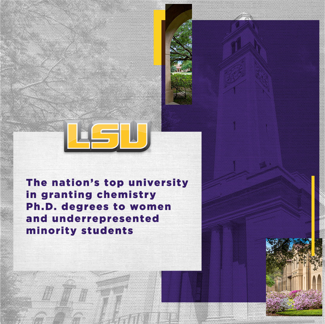 SECAcademics's tweet photo. For @LSU, #ItJustMeansMore STEM degrees for women and underrepresented minority students.
#SECTogether https://t.co/uInr0VRLav