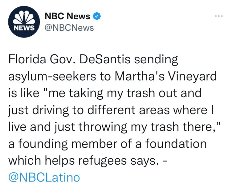 RealSaavedra's tweet image. NBC News just deleted this article on Twitter in which they compare migrants to "trash"