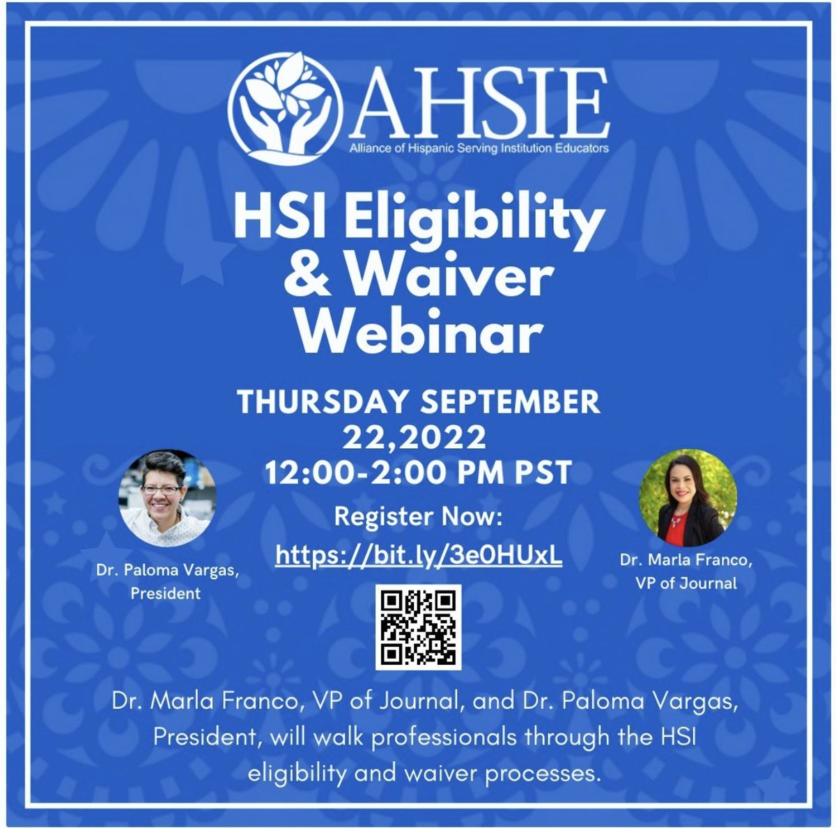 ahsieducators's tweet image. 🚨Registration closing soon, limited availability🚨

We invite you to our final HSI week event! Learn what the processes entail and review exclusive examples that are successful. 

Link to register: ow.ly/FlxG50KLZxb

#ahsieeducators #ahsie #hsisweek