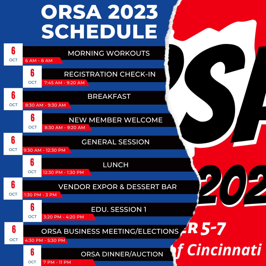 orsanirsa's tweet photo. Get! Get Set! Go! Here is the 2022 ORSA State Workshop Schedule! We will Cin-cy you there! #ORSA #NIRSA #GETRECD https://t.co/gzySkhzVxP
