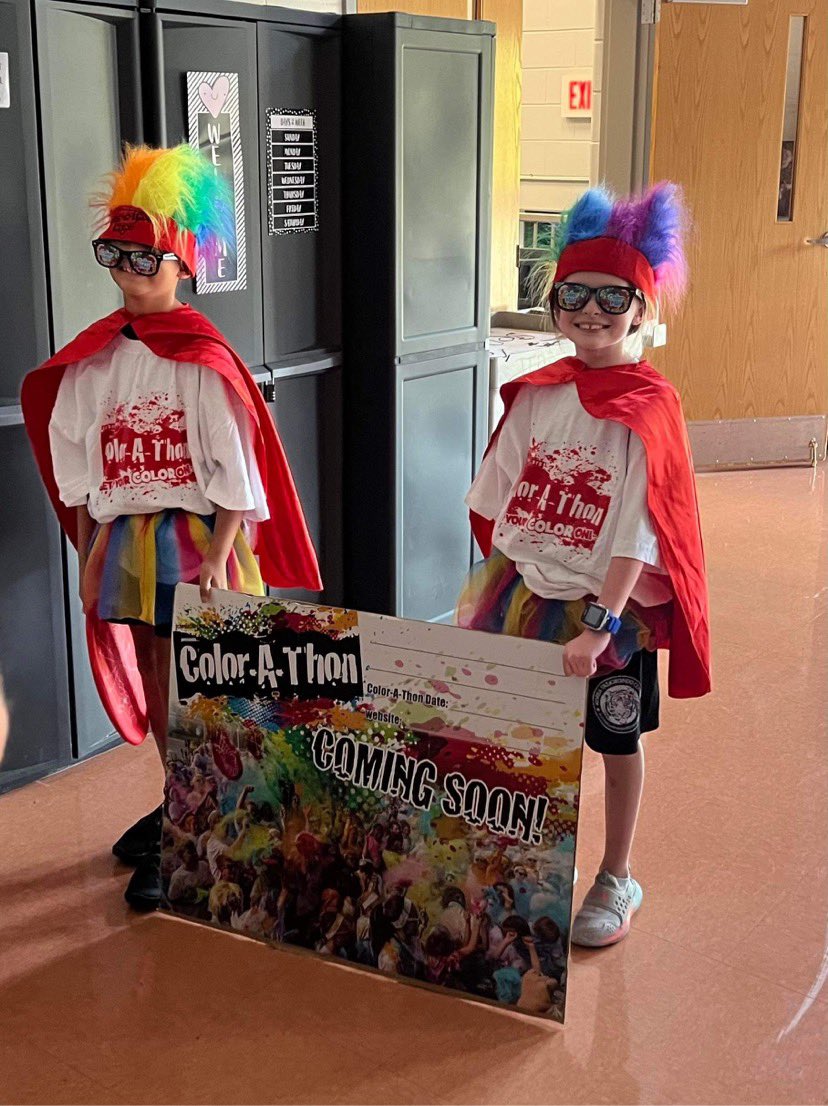 My class is very excited for the color run this year!! @JTDS_SWIM <a href="/BEPTAColorRun/">BarnegatColorRun</a> <a href="/MicheleHendriks/">Michele Hendriks</a>