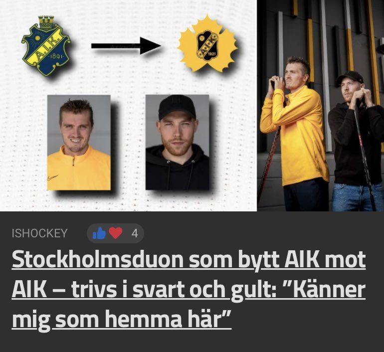 Det där med AIK och AIK. Upprör alltid. I Skellefteå är AIK just Skellefteå AIK. Det har bland annat Max Lindholm fått lära sig. norran.se/sport/ishockey…