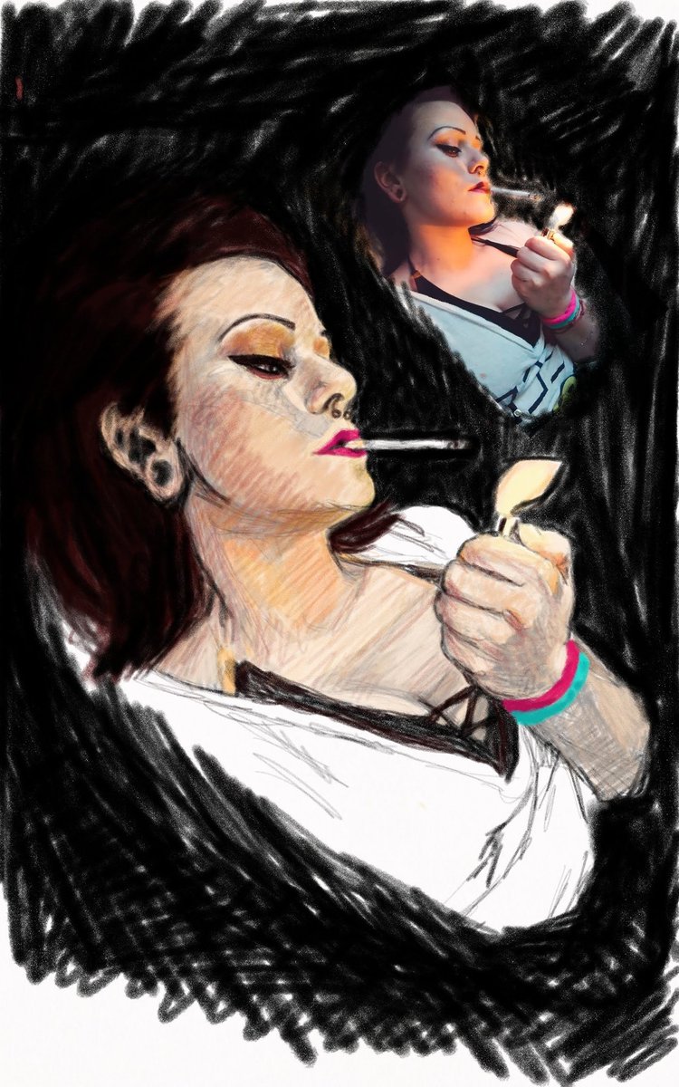 TheOccultKidd's tweet photo. Here's a few more digital pieces/quick sketches I've done recently. Betta Fish, AASB, BlackHoledKat, and DigitalSelfieSketch #digitalartwork #selfportrait #randomartwork #Illustrations https://t.co/LwwtxRr23k