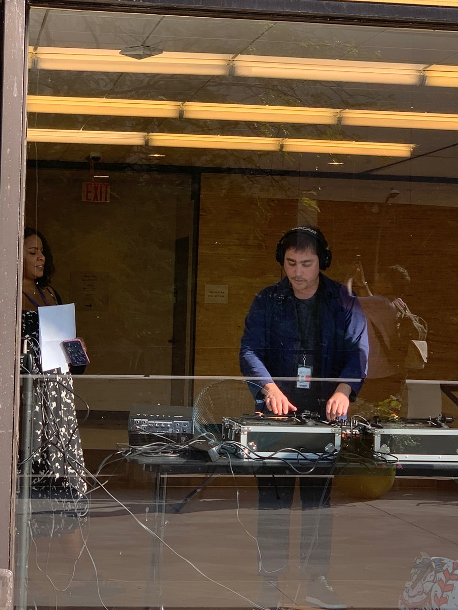 nyplmusic's tweet photo. @nypl_lpa Communications Manager @alexteplitzky is spinning tunes from the @RHA_NYPL collection until 5:30 this afternoon. Any other @ucdavis Aggies in the area? Stop by! Looking at you @jonminnick https://t.co/vkE9IPfhlM