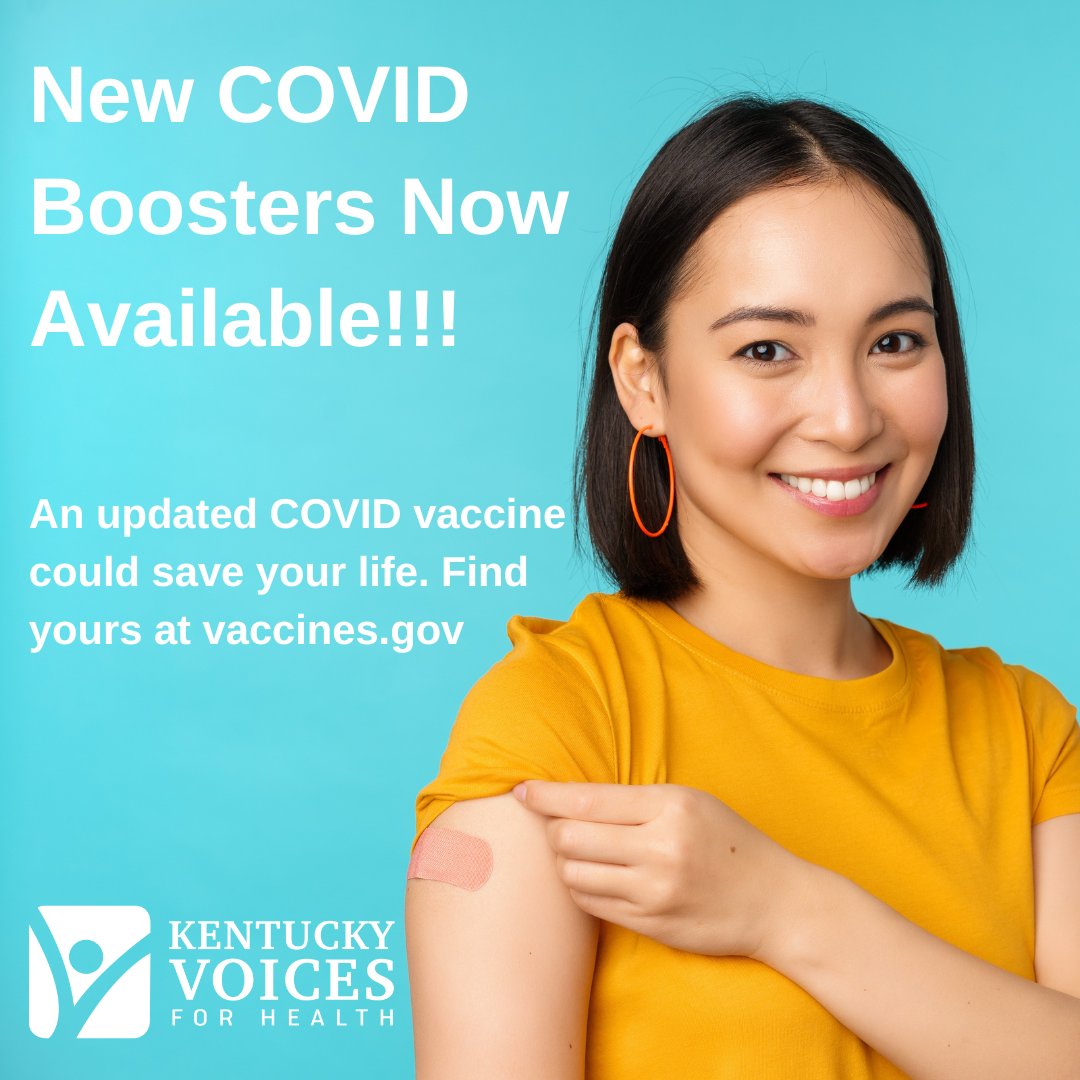 kyvoices4health's tweet photo. Make sure you have the best protection against the latest #COVID19 variants! Updated bivalent boosters are available for everyone 12 and older. Doesn't matter which primary vaccine you received, or how many boosters you've had. Find your FREE vaccine at https://t.co/gi25FlSwGm https://t.co/VFJCRNmBz1