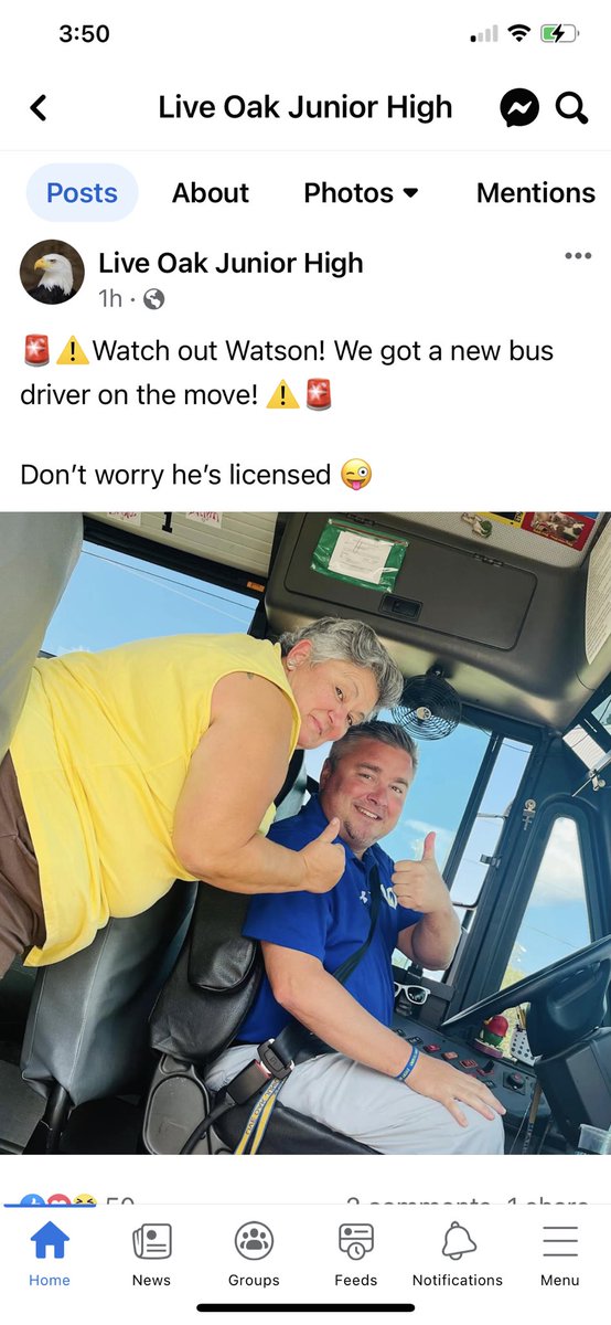 lppstranspdept's tweet photo. Mr. Hawkins is another one of our School Administrators that is licensed to drive a bus.. now if he can do it ANYONE can! Class starts Monday! @LOJH_Eagles https://t.co/8GOBDqi73V