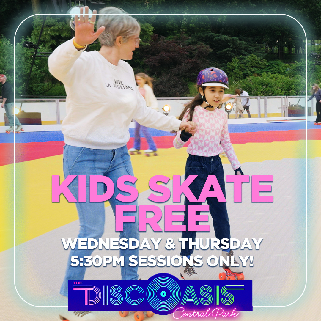 Don’t miss out on the best family activity before our last skate! Starting this week, KIDS SKATE FREE (incl. skates) with purchase of adult GA ticket at Wednesday &amp; Thursday 5:30 pm sessions. Use code KIDSFREE

(*Limit one free kid ticket/skate rental per order)