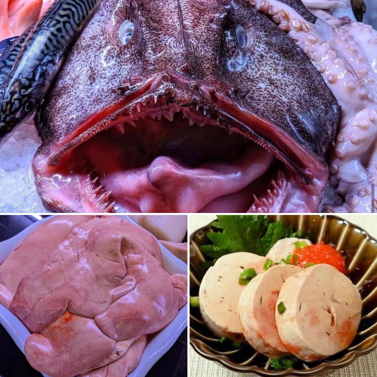 We got Monkfish Liver along with our Monkfish this weekend. Called the “Foie Gras of the Seas,” it has a delicious creamy flavor that’s not at all “fishy.” Prepare it like you would Foie, or make Ankimo (鮟肝), a Japanese delicacy and No. 32 on CNN’s “The World's 50 Best Foods.”