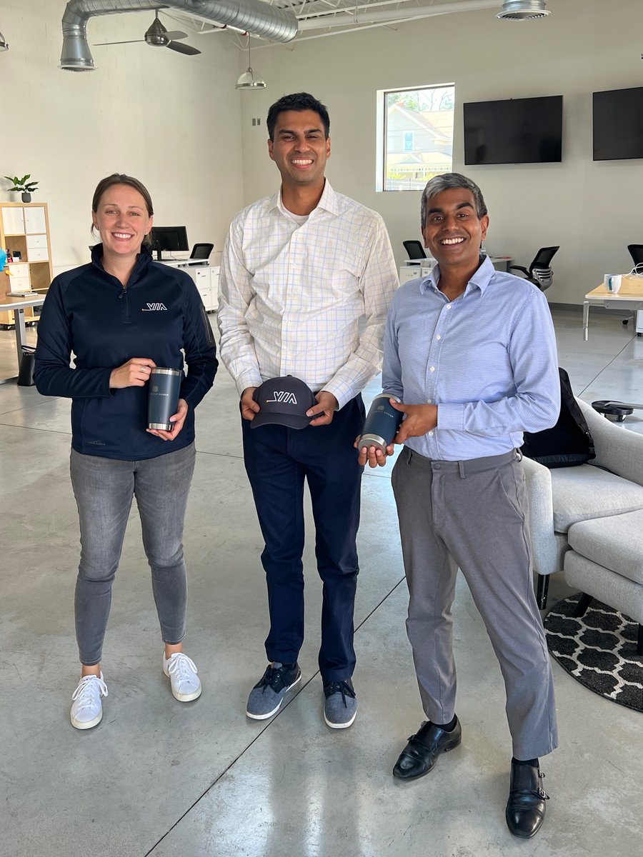 Hot on the heels of raising their 4th fund, <a href="/TheWestlyGroup/">The Westly Group</a> visits <a href="/SolvewithVIA/">VIA</a> in #Somerville (customary swag swap below). Silicon Valley-based Westly Group is one of the top #cleanenergy VCs in the U.S.

They were super early investors in #Tesla and also led VIA's Series A.