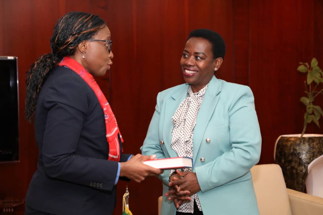 mnsanzabaganwa's tweet photo. I had a fruitful farewell meeting with my sister @SongweVera, Outgoing Ex. Sec. of @ECA_OFFICIAL! I congratulated her on the many achievements she spearheaded with the @_AfricaUnion in various areas and mgt. of global crises. 
Wishing you the best in the next step of your career! https://t.co/4oBw86pfKH