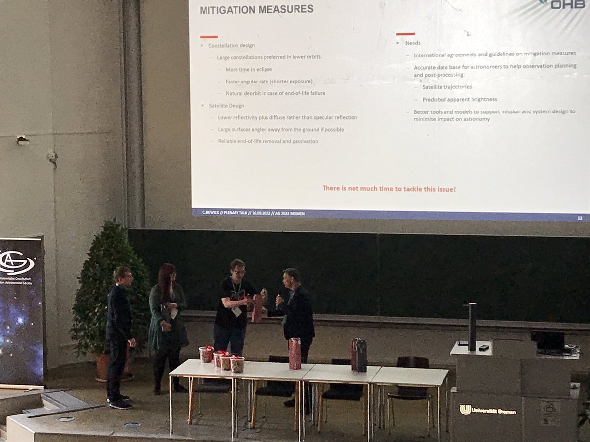 DrRemeis's tweet photo. A special shout-out to @S_Haemmerich from #theobservatory for helping organise the #ag2022bremen and making it an enjoyable experience for all of us! https://t.co/WoPHZShyIG