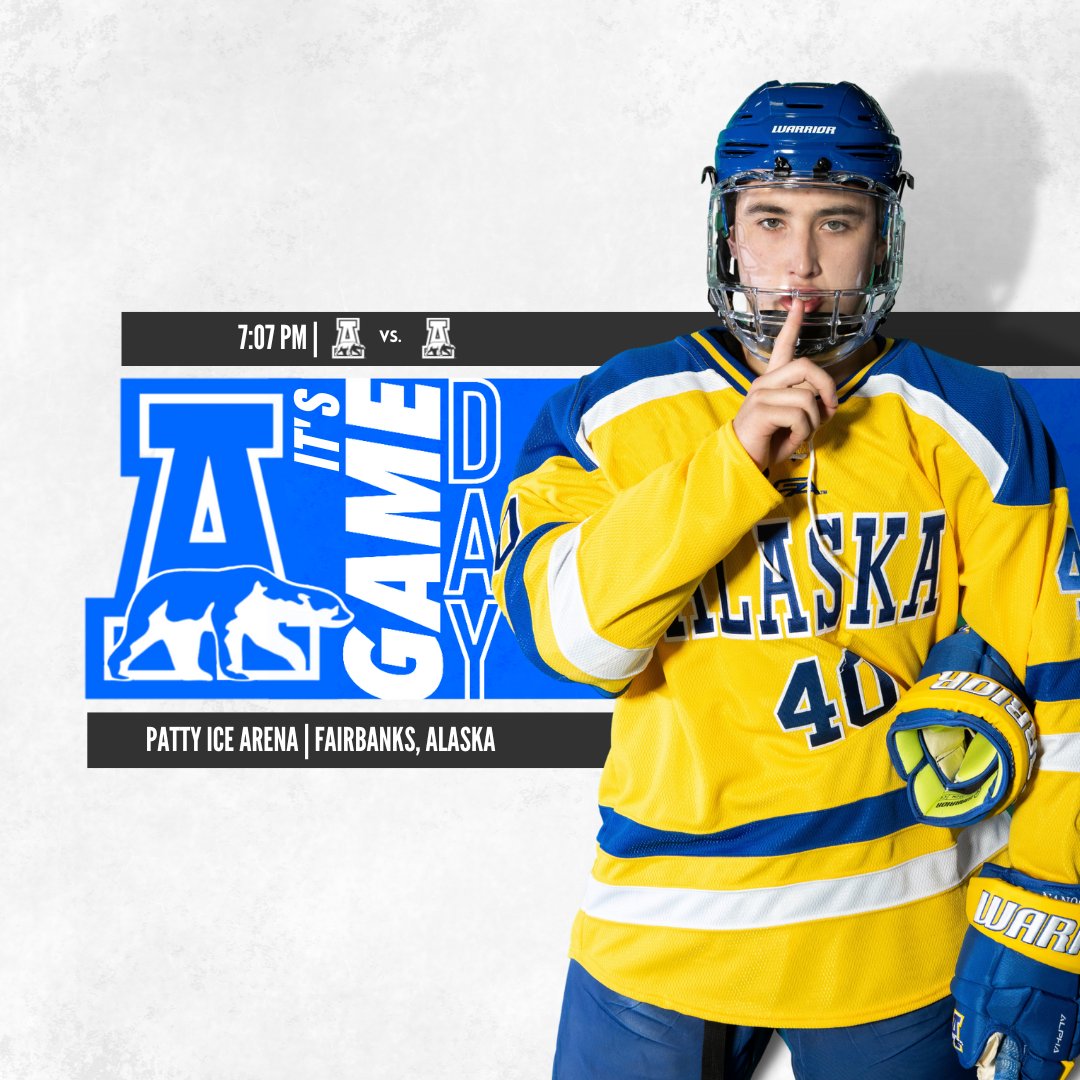 NANOOK COUNTRY, LET'S RIDE. Blue/Gold night one TONIGHT‼️

📺 >> flosports.link/3yeOoR8
🎟 >> $5, $20 - Family (STUDENTS FREE)
⏰ >> 7:07 p.m.
📍 >> Patty Ice Arena
🌎 >> Fairbanks

#NanookNation x #RuleTheNorth