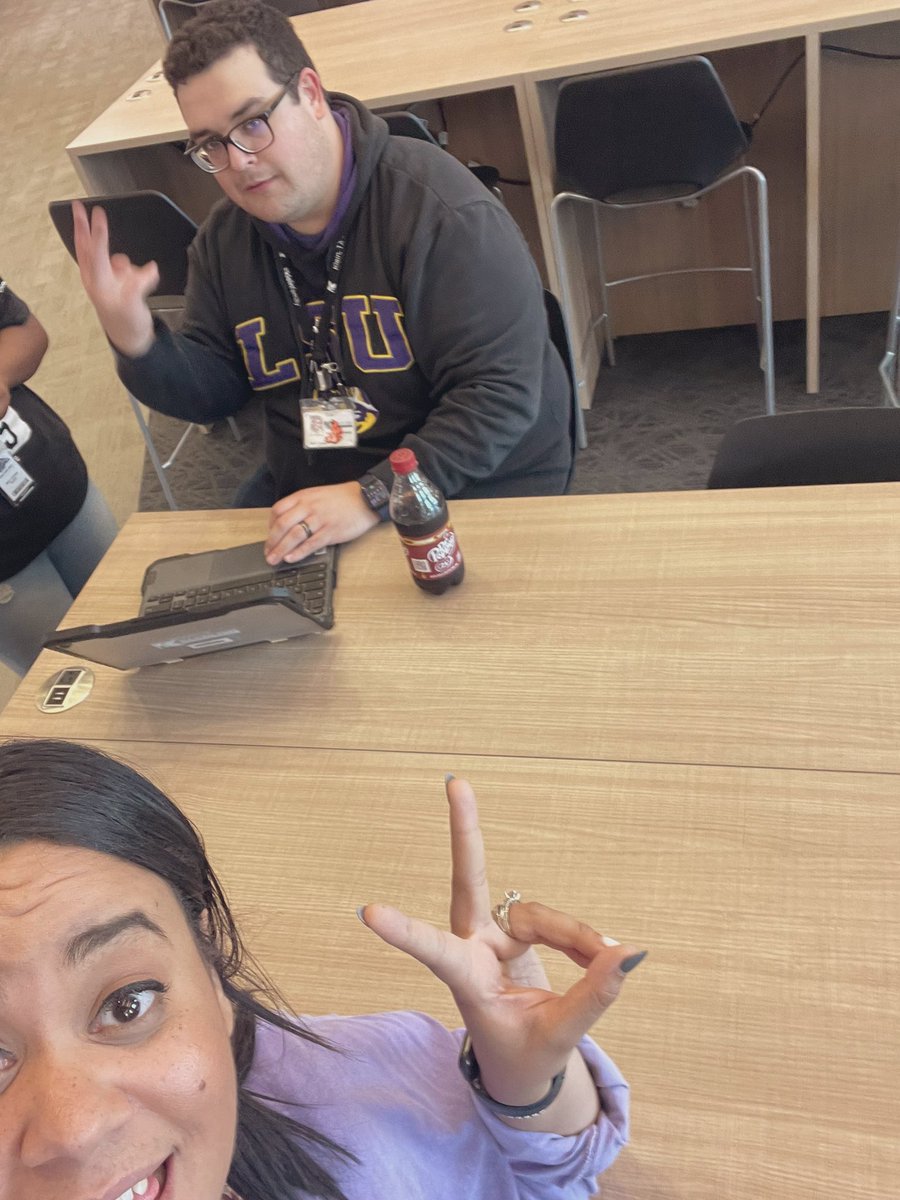 Our library is better than yours! Love love love library days with <a href="/TheRealMrGaskey/">TheRealMr.Gaskey</a> and our amazing students! Writing stories, choosing books, and playing games make for a great Friday! @cainhslibrary is the best place ever! 💜📚
