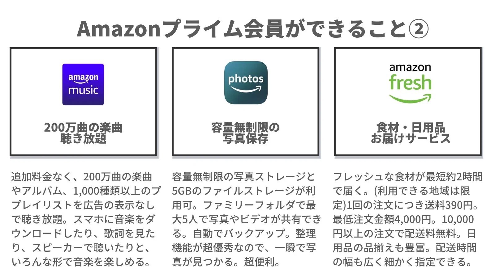 アマゾンプライム会員ができること。こんなにあるなんて知らなかった！