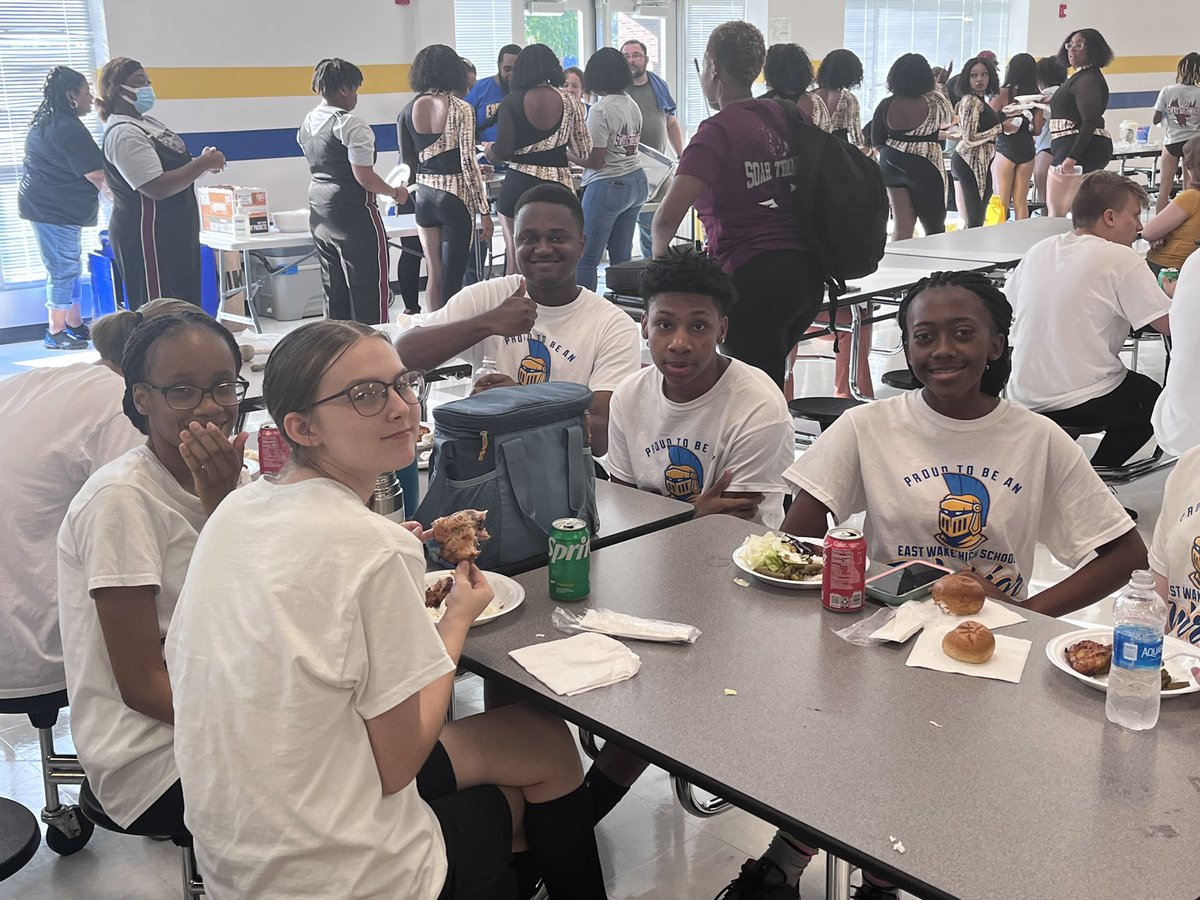Our students <a href="/eastwakehs/">East Wake iTech and Design Magnet High School</a> are so excited to spend time with the NCCU Sound Machine <a href="/NCCU/">North Carolina Central University</a> pre-game meal. Get Ready, Get Ready it’s going to be be an Awesome Night🔥.