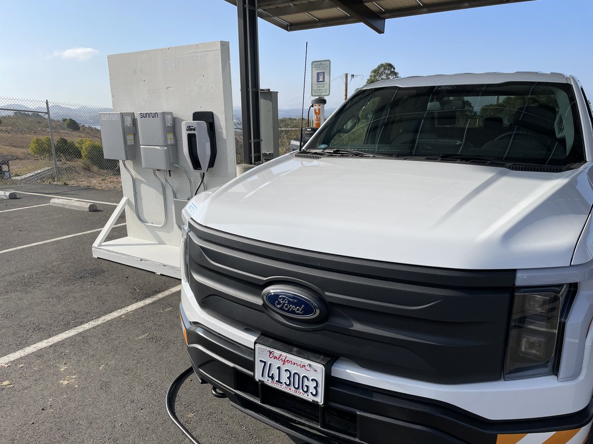 Sunrun's tweet photo. Sunrun was proud to stand with @GavinNewsom under distributed #solarpanels and in front of advanced clean technologies at the signing of #SB1137 as California looks to lead the nation on #climateaction. @SenGonzalez33 @Scott_Wiener @CAgovernor @SenSusanEggman @Ford @EnvCalifornia https://t.co/FwisDHk4TH