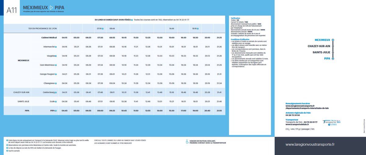 assoARDSL's tweet image. La ligne A11 @Meximieux @PipaClub