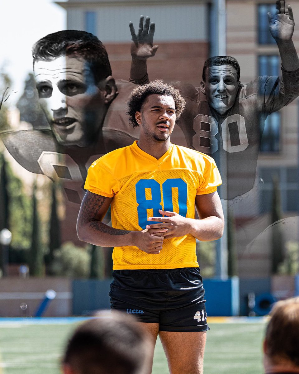 UCLAFootball's tweet photo. Honoring those who came before us:

- @aupiu44 (Donn Moomaw #80)
- @ChaseArtopoeus (Mark Harmon #7)

Our Week 2️⃣ Scout Team Players of the Week! https://t.co/fzhCf8EYuc