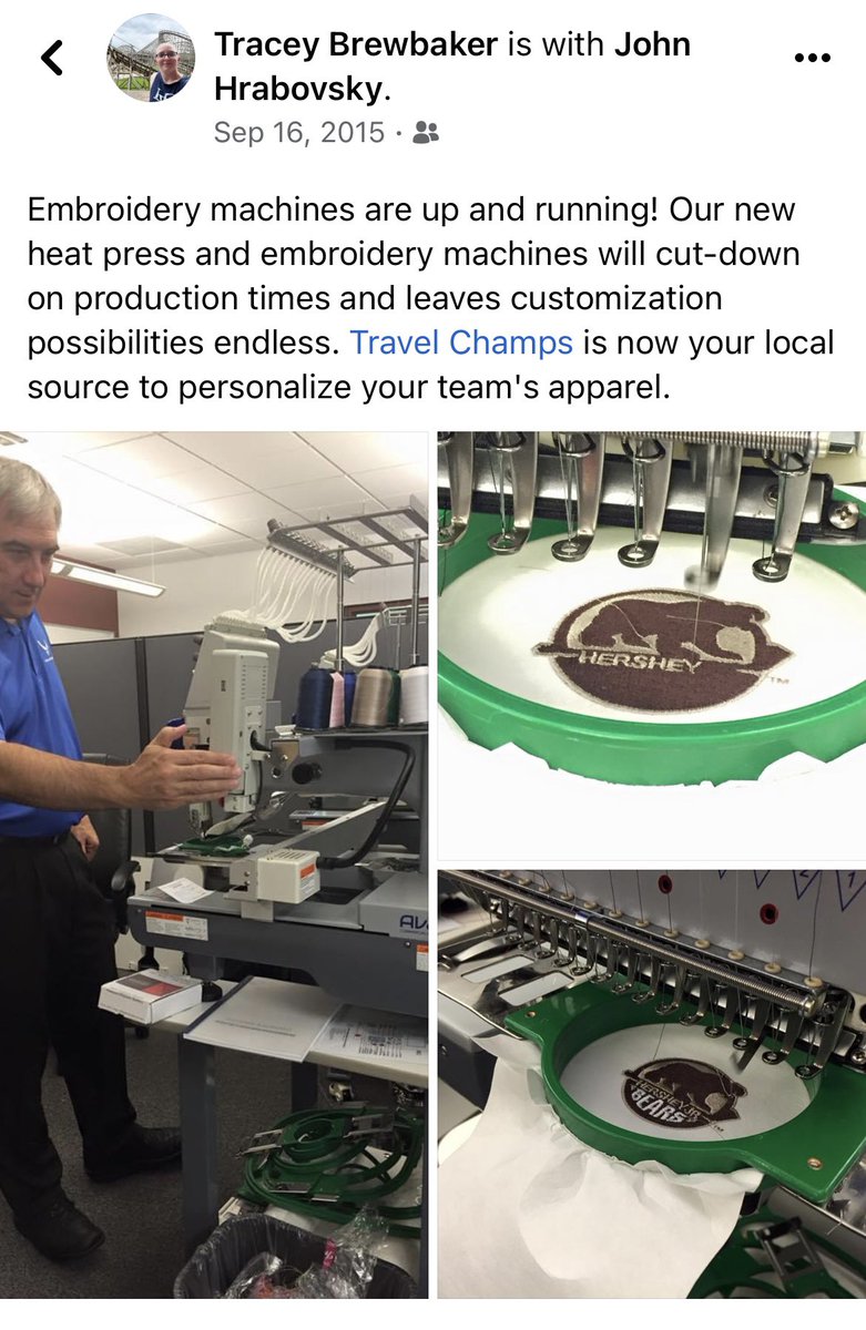 7 years ago we ventured into embroidery. We started with two single head machines. In July, we grew to 15 total heads (3 single heads, two 2-heads, and two 4-heads).

Thank you to everyone along the way that helped us get this far. #embroidery