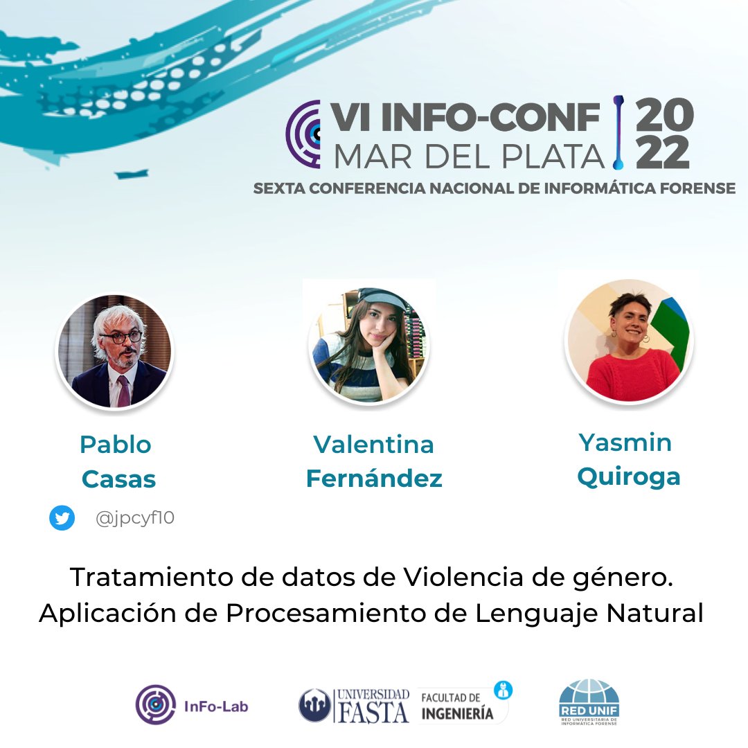 Algunos de los disertantes de la Sexta #InFoConf2022 
🤓Cupos limitados!
📅29 y 30 de septiembre
📌consultas: infoconf.ingenieria@ufasta.edu.ar
📩Mas info e inscripciones: info-lab.org.ar/extension/info…