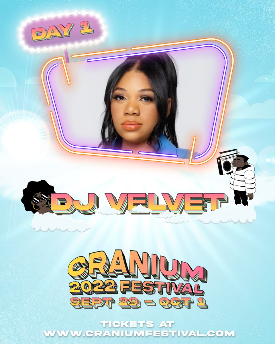 CraniumFestival's tweet photo. ONE TIME FOR THE DJS 🎧

We got the best of the best holding it down on the 1s and 2s for Cranium Festival @DJVELVET_  @circabeatz  @TheKidGorgeous 

Don’t forget the hosts! 😤 @jmorrisnow  @BobbyBrugal  uNATy

HIT THE LINK 🔗 https://t.co/LDRIjxH0ZA https://t.co/pTrdxrIuB1