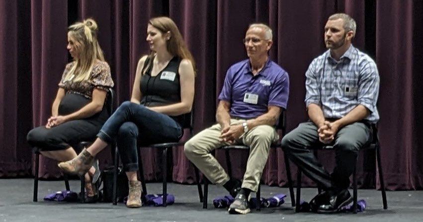 Albany Huskies Athletic Hall of Fame 2022 Inductees at Purple Pride Assembly at AHS this afternoon. Congratulations Jennie Noreen Helget, Rae Bruns, Maury Meyer and Kurt Schlangen!!Will be recognized at Huskies FB game tonight-public social following the game at Albany Golf Club.