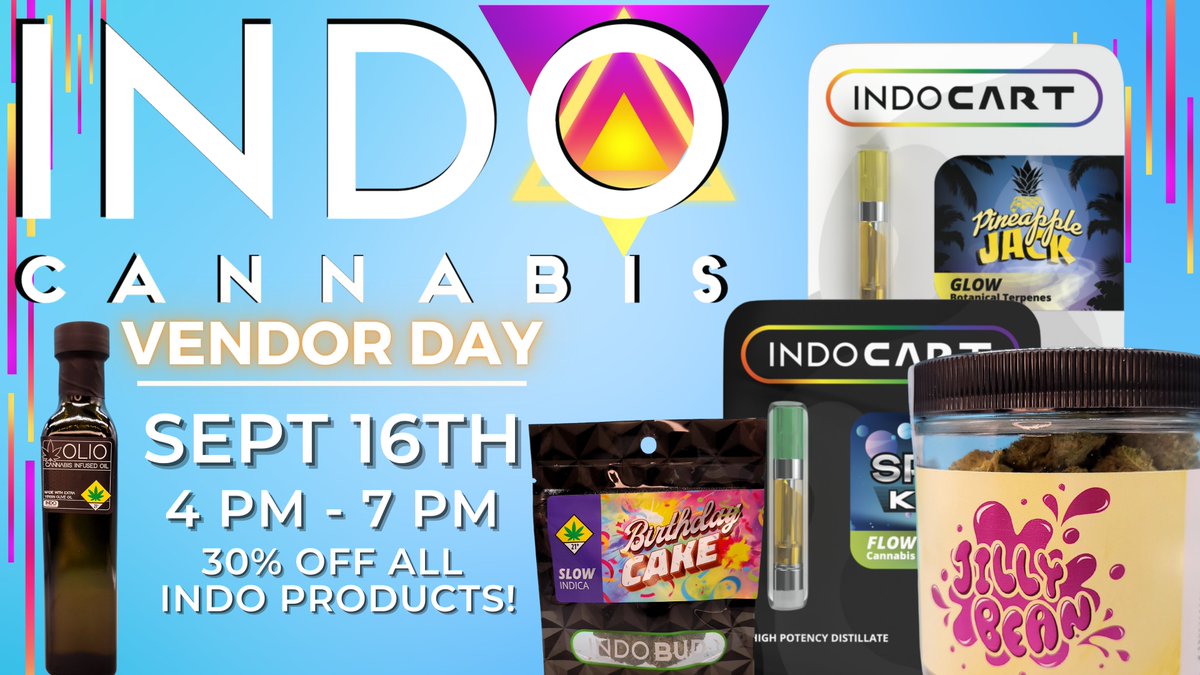 Today is the day to stop in for the crazy killer fun plus ask our budtenders for more info on specials! #vendorday #indocannabis #indo #vancouverwa #local