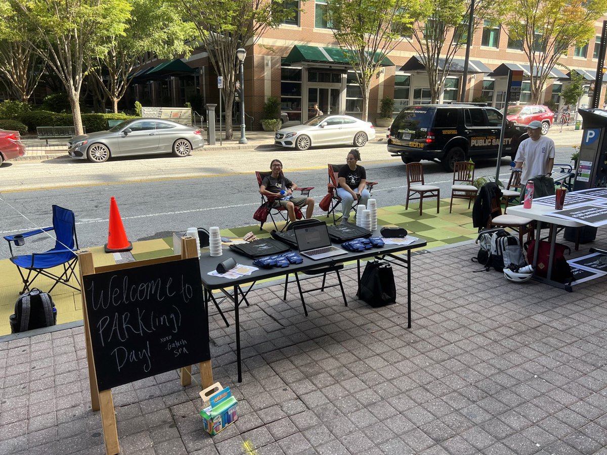 SPA_GaTech's tweet image. What a fantastic Park(ing) Day! Thanks to everyone that helped us create our Park(ing) spaces. A big thank you to @MidtownATL , @Xpressga , and @MARTAtransit  for joining us!

#ParkingDay2022