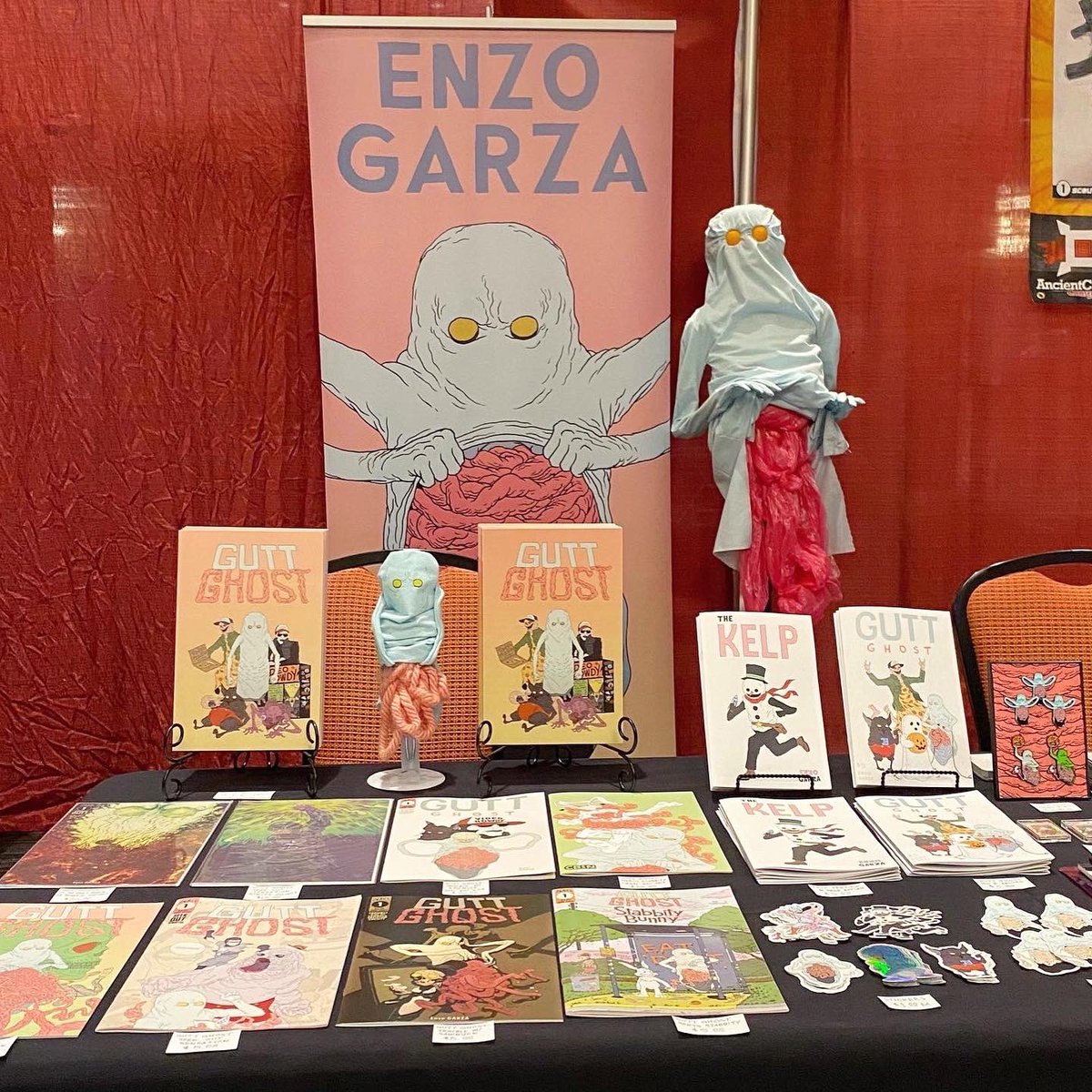 I’m tabling at <a href="/AncientCityCon/">AncientCityCon</a> this weekend AND made a life size Gutt Ghost.