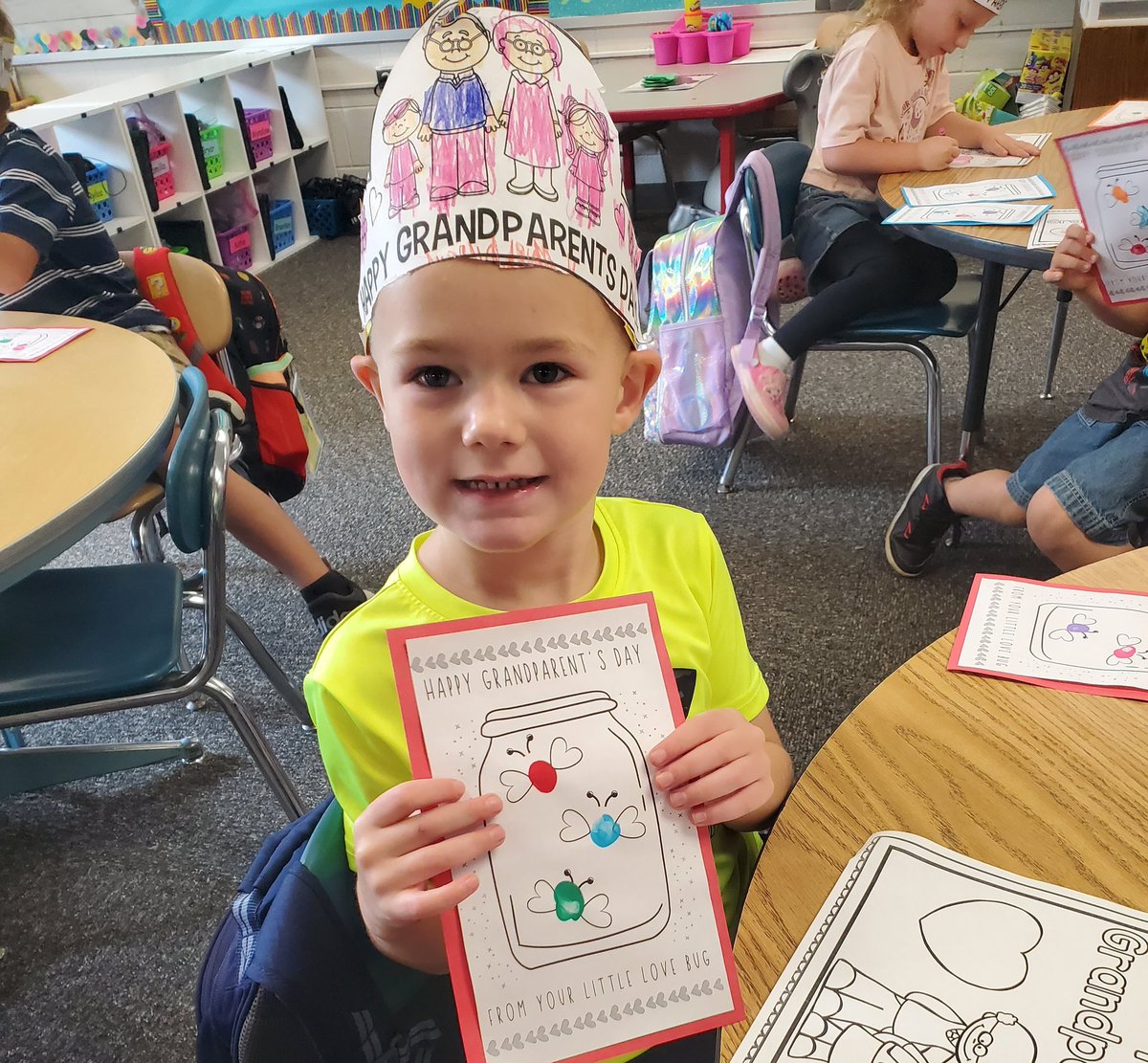 MissDauby's tweet photo. We had a lot of fun showing our grandparents the classroom today! 👨‍👩‍👦💛 #WeAreMG https://t.co/nmPA1dfG9u