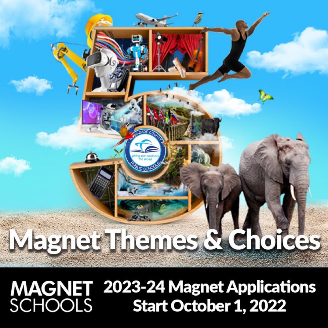 Please share. Magnet applications open today! Visit our website miamimagnets.net 5 Magnet Themes!@MDCPS