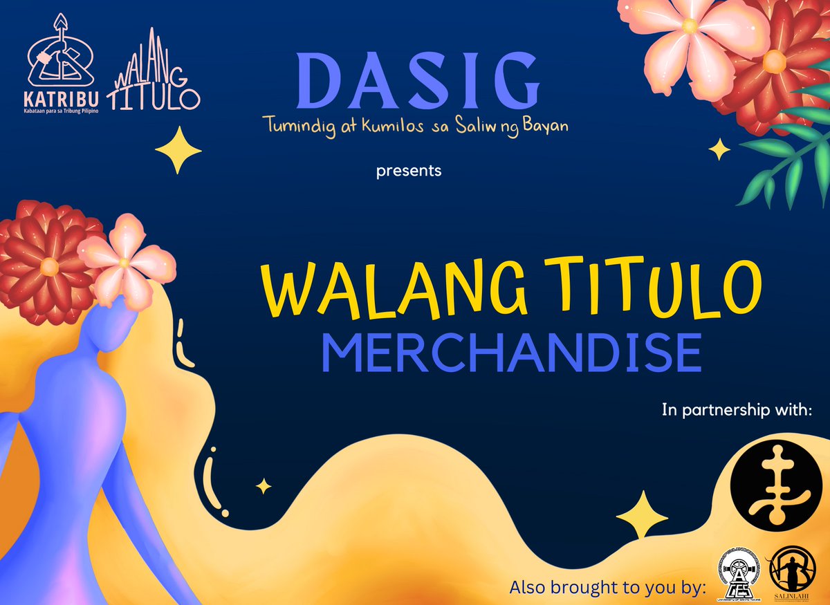 wtconcert's tweet photo. MULING NAGBABALIK ANG WALANG TITULO MERCH 

Narito na muli ang mga hinahanap-hanap na Tote Bags, Katri-Shirts, at Stickers Merchandise ng Katribu Youth! Kaya naman i-flex mo na ang iyong OOTD with an advocacy sa pararating na musika’t tugtugan sa Walang Titulo Concert! https://t.co/cbX1QSFUdI