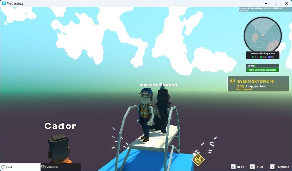 alanp177's tweet photo. @TheSandboxGame @steveaoki I just participated in the #SandboxAlphaS3Giveaway for a chance to win 500 SAND! Found the high diving board in @steveaoki's Playhouse, check out my screenshot below!
👇 https://t.co/RhKptisCI1