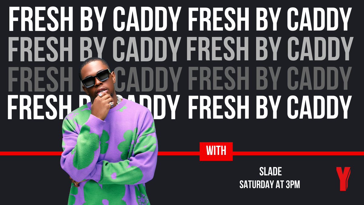 Yfm's tweet photo. This week on #FreshByCaddy, we are hanging out with SA's finest DJ, @theboyslade! 💃😎
We get the 411 on his brand new project, My Turn and he takes us through his drip journey on #DripOclock.
#FreshByCaddy https://t.co/hhXo36AOba