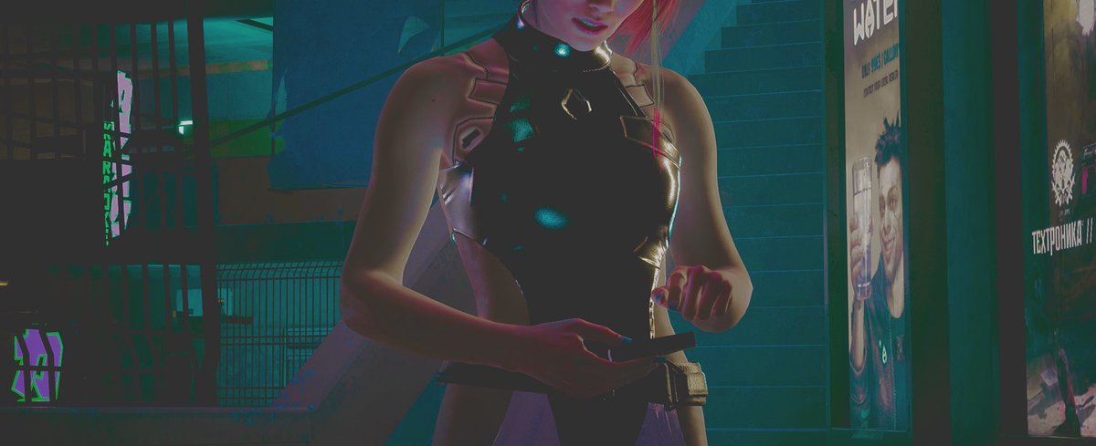 AMENDlARES's tweet image. ⠀
         📱:         - I’m at the spot. 

                        - you better not burn me. 

⠀ ⠀lucy waited for her new Night City 
      contact in a darkened alleway; 
      her defenses on high as she expected
      nothing but a setup. 

⠀