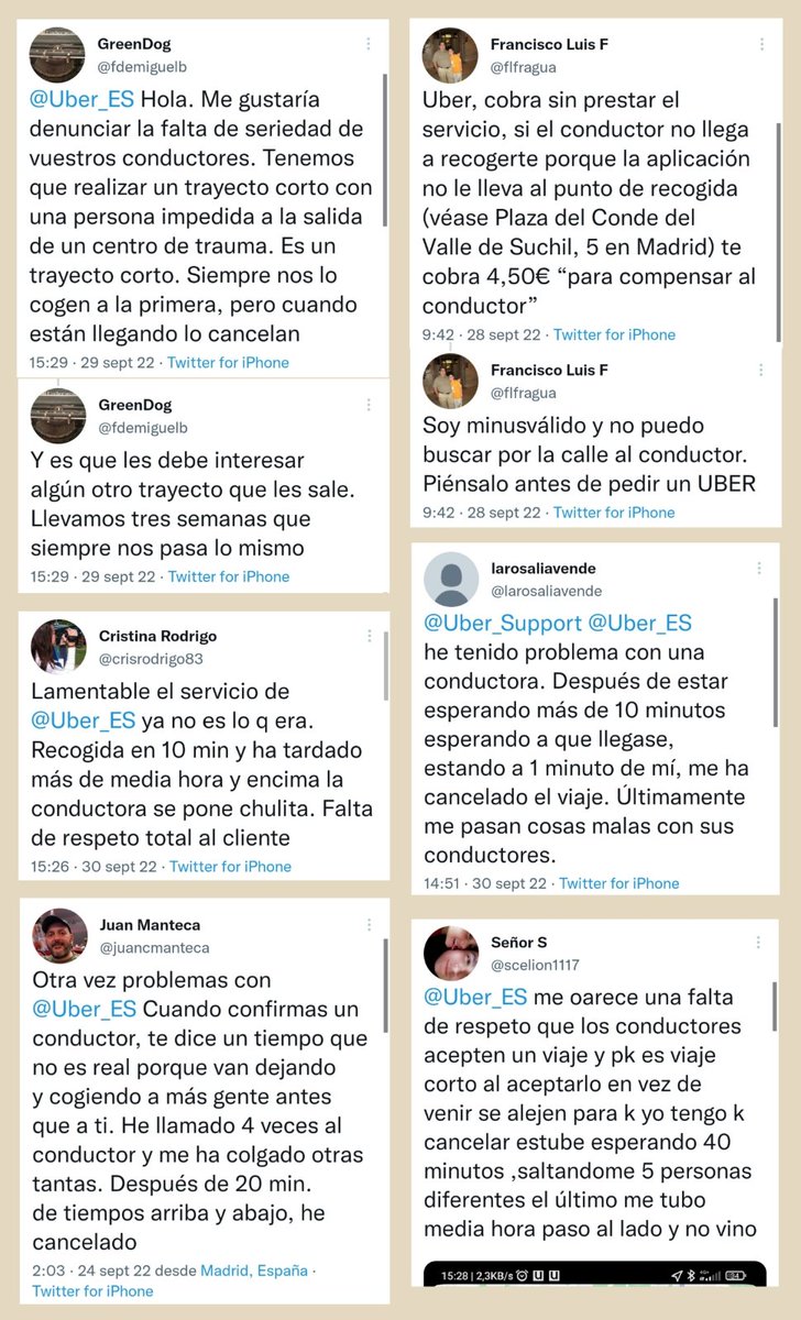 1.337 <a href="/consumogob/">Secretaría General de Consumo y Juego</a> <a href="/fiscal_es/">Fiscalía General</a> <a href="/DefensorPuebloE/">Defensor del Pueblo</a> @facua <a href="/consumorg/">Consumidores Org</a> <a href="/CECUconsumo/">CECU</a> <a href="/ADICAE/">ADICAE</a> <a href="/consumidores/">OCU</a> <a href="/eccspain/">Centro Europeo del Consumidor en España</a> 

FIABILIDAD CERO, sobre todo en recorridos cortos.

RECHAZO #SinVergüenza de clientes "no rentables"

      #FaltaDeProfesionalidad

#EstafaCabifyUber #Cabify #Uber #Bolt