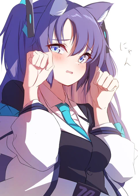 #ブルアカ #BlueArchive 猫耳ユウカ 