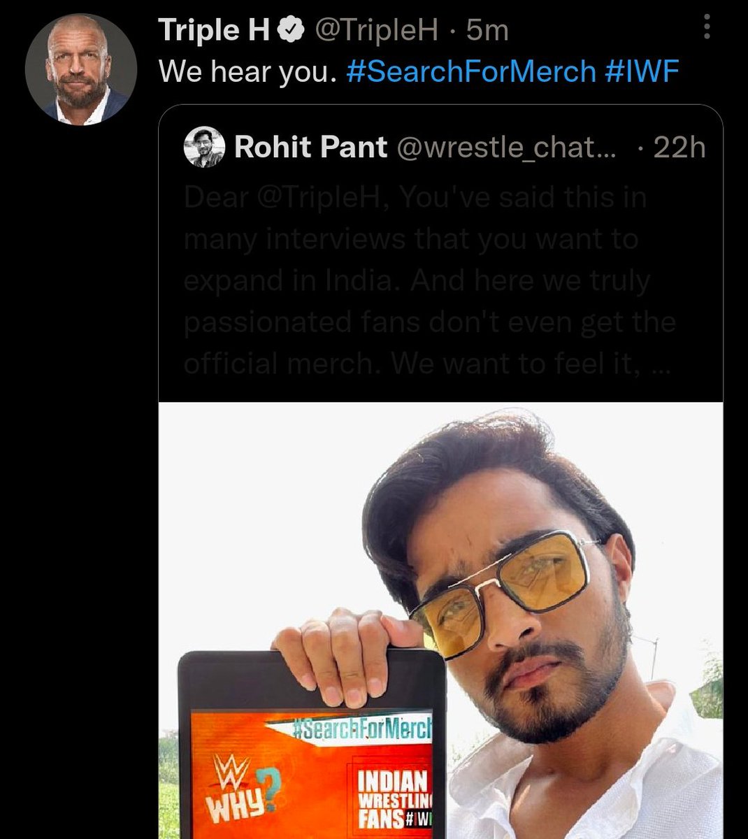 😭WE DID IT GUY'S TRIPLE H HEAR US #IWF  #SearchForMerch   LOVE YOU EVERYONE ❣️ LOVE YOUUUUUUUUUUUUUUUUU