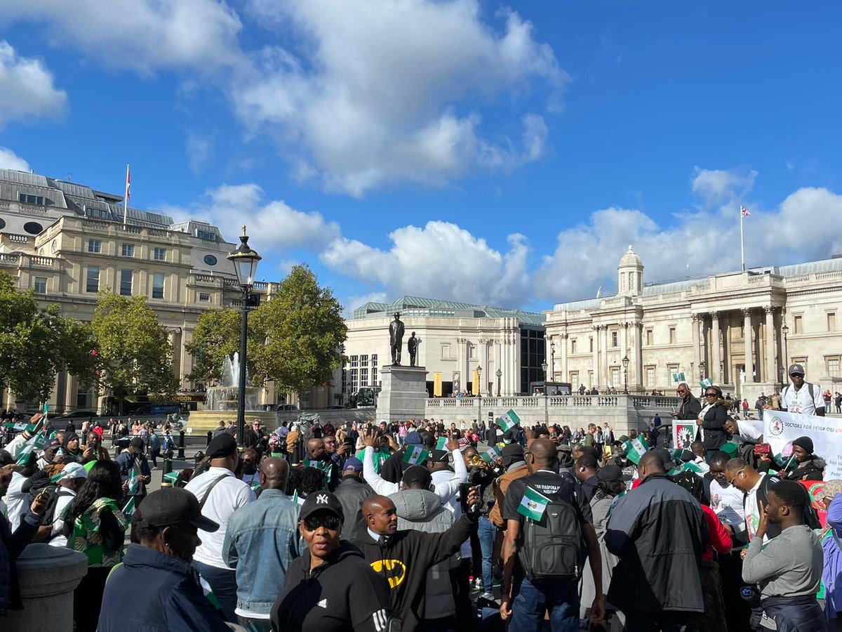 PO_GrassRootM's tweet photo. BREAKING: Nigerians in London joined the Obidient movement million man march.  #4MillionMarch4PeterObi https://t.co/X5AvUJ04sM