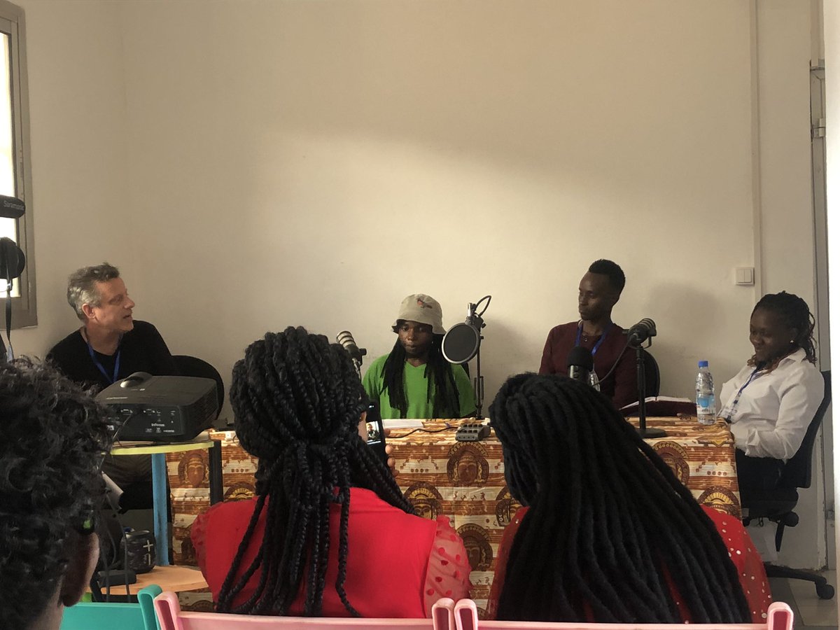 annawillcreate's tweet photo. Panel discussion on networking at #AfricaOSH . Brian Tinoota of @discocoop talking about the importance of trust and caring for the other people in a network. @LabMboa @makeafricaeu @armstrong_cg @alex_kyabarongo #H2020 @giz_gmbh https://t.co/UuAoPsu2cQ