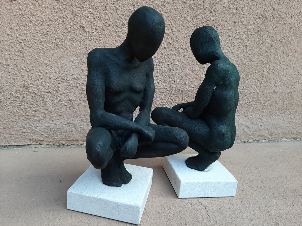 Lost Wax Bronze Sculpture : Ponder - The Inward Journey
#sculptures #art #WAX #bronzesculpture