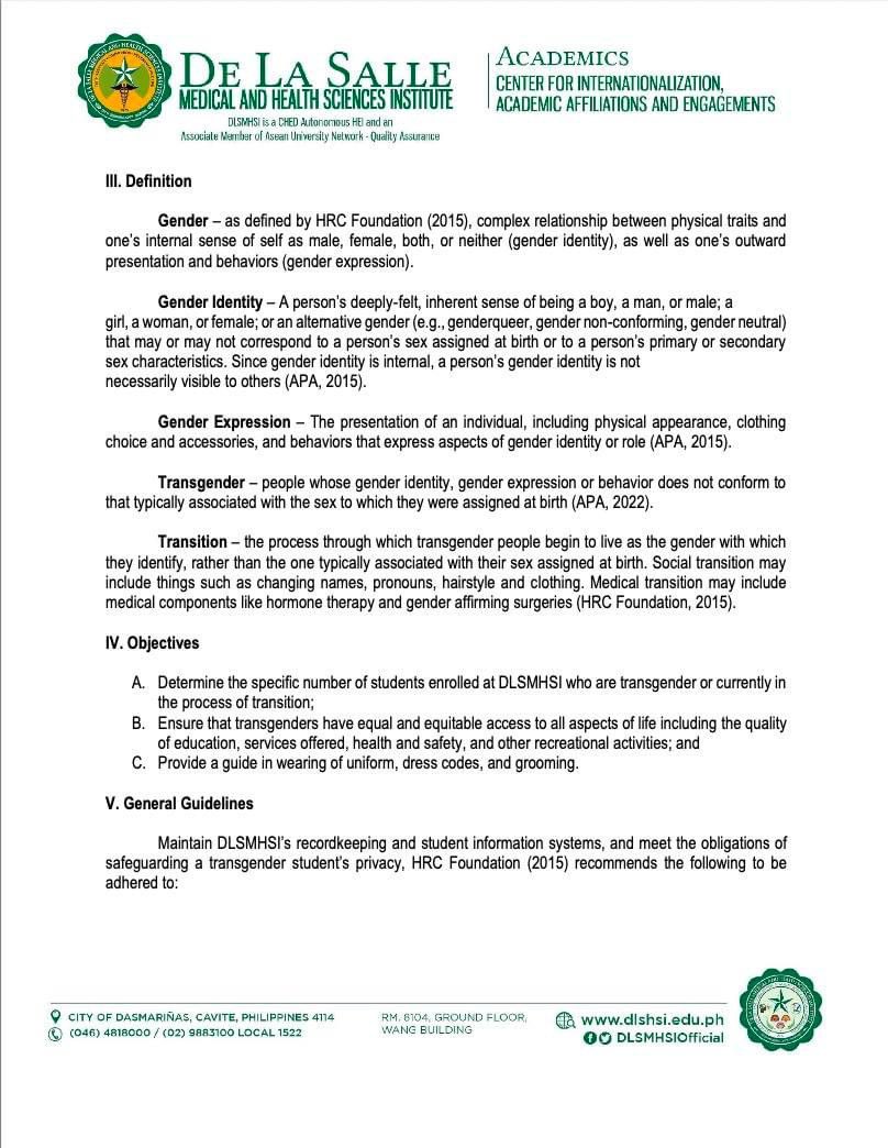 Bahaghari_PH's tweet photo. A VICTORY FOR EQUALITY AT DLSHSI!

Bahaghari welcomes the decision of the Institutional Student Council of the De La Salle Medical and Health Sciences Institute allowing LGBTQIA+ students to express their authentic selves without fear of repressive dress and haircut policies. https://t.co/VwT4bhZNtt