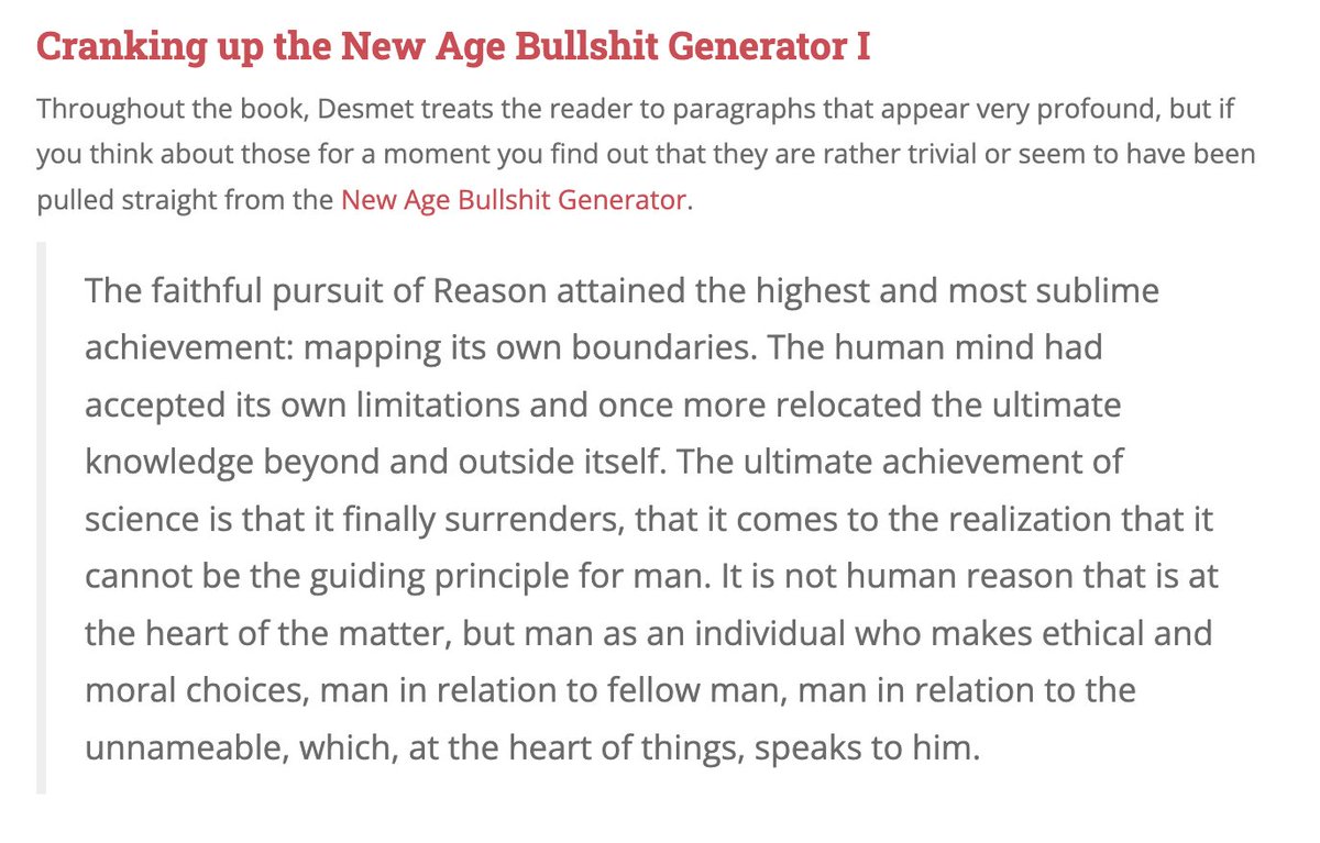 @PhilCorlett1 @psychunseen @lisabortolotti @ReicherStephen @shayla__love Now Mattias Desmet is promoting his book on his shoddy theory of authoritarianism & mass formation psychosis

This book review points out Desmet's numerous factual errors, misinterpretations of research (eg Asch experiments), and pseudo-profound bullshit.

pepijnvanerp.nl