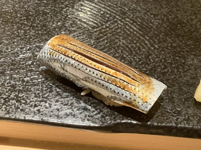 ものっそい滑らかなコハダ、身ごと口中で解けるギガメアジ、舞茸の頬肉あんかけ! 